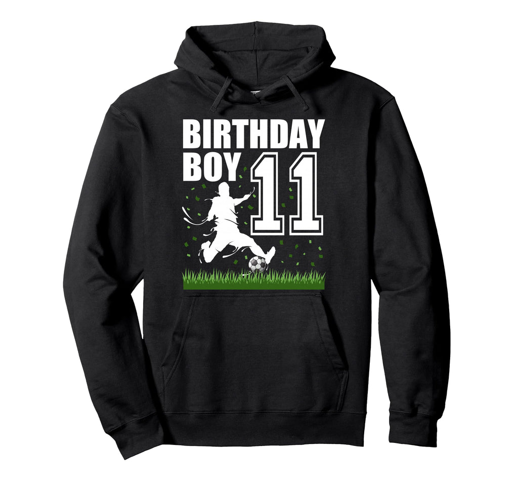11 Year Old Soccer Birthday Party Hoodie - Custom Art Print Men Women - T-Shirt, Sweatshirt, Hoodie