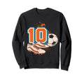 10Th Birthday Soccer Player Sweatshirt - Unique Graphic for Adults - T-Shirt, Sweatshirt, Hoodie