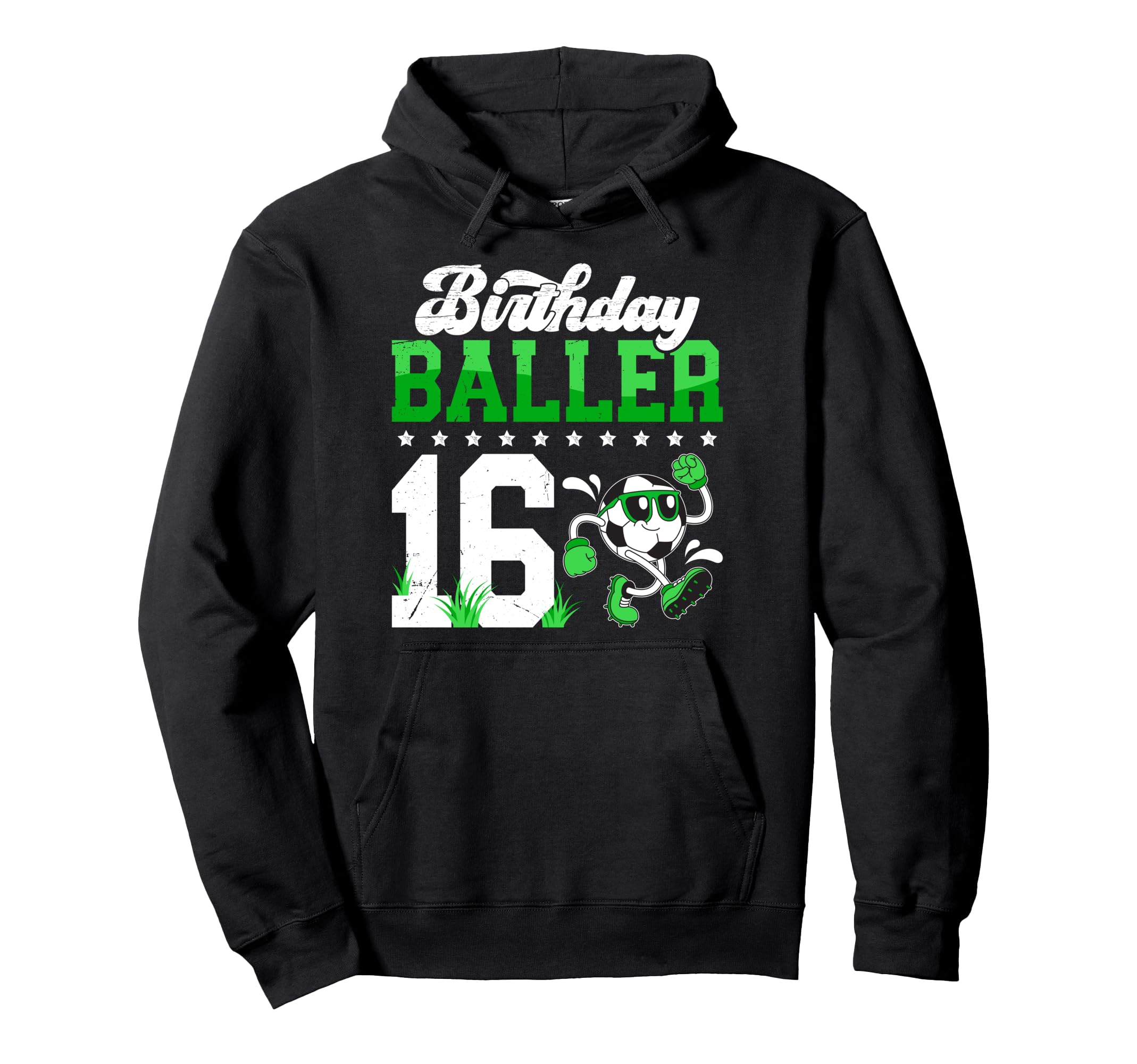 16Th Soccer Birthday Party Sixteen Year Hoodie - Aesthetic Graphic Unisex - T-Shirt, Sweatshirt, Hoodie