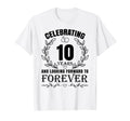10Th Wedding Anniversary Couples T-Shirt - Trendy Graphic for Adults - T-Shirt, Sweatshirt, Hoodie