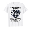 100 Days School Soccer Heart Love 100Th T-Shirt - Minimalist Print Unisex - T-Shirt, Sweatshirt, Hoodie