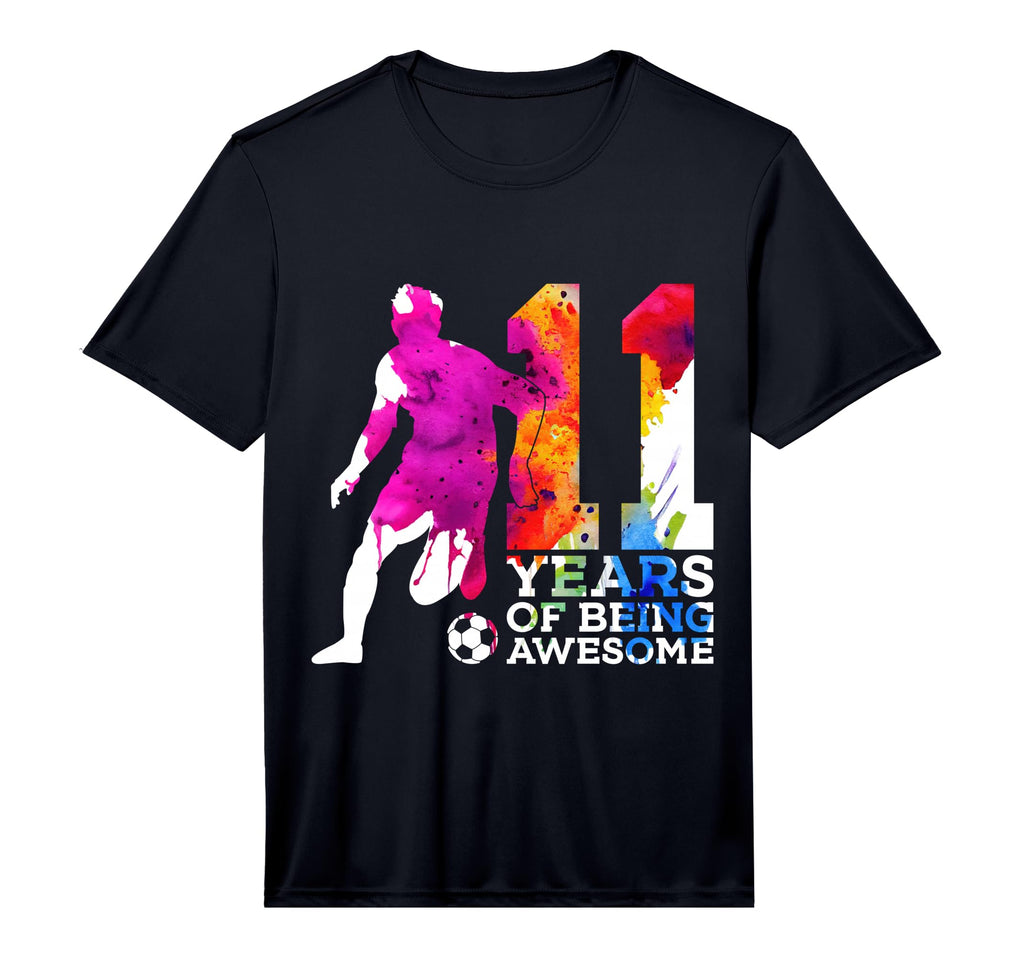 11 Years Being Awesome Soccer 11Th T-Shirt - Aesthetic Graphic Unisex - T-Shirt, Sweatshirt, Hoodie