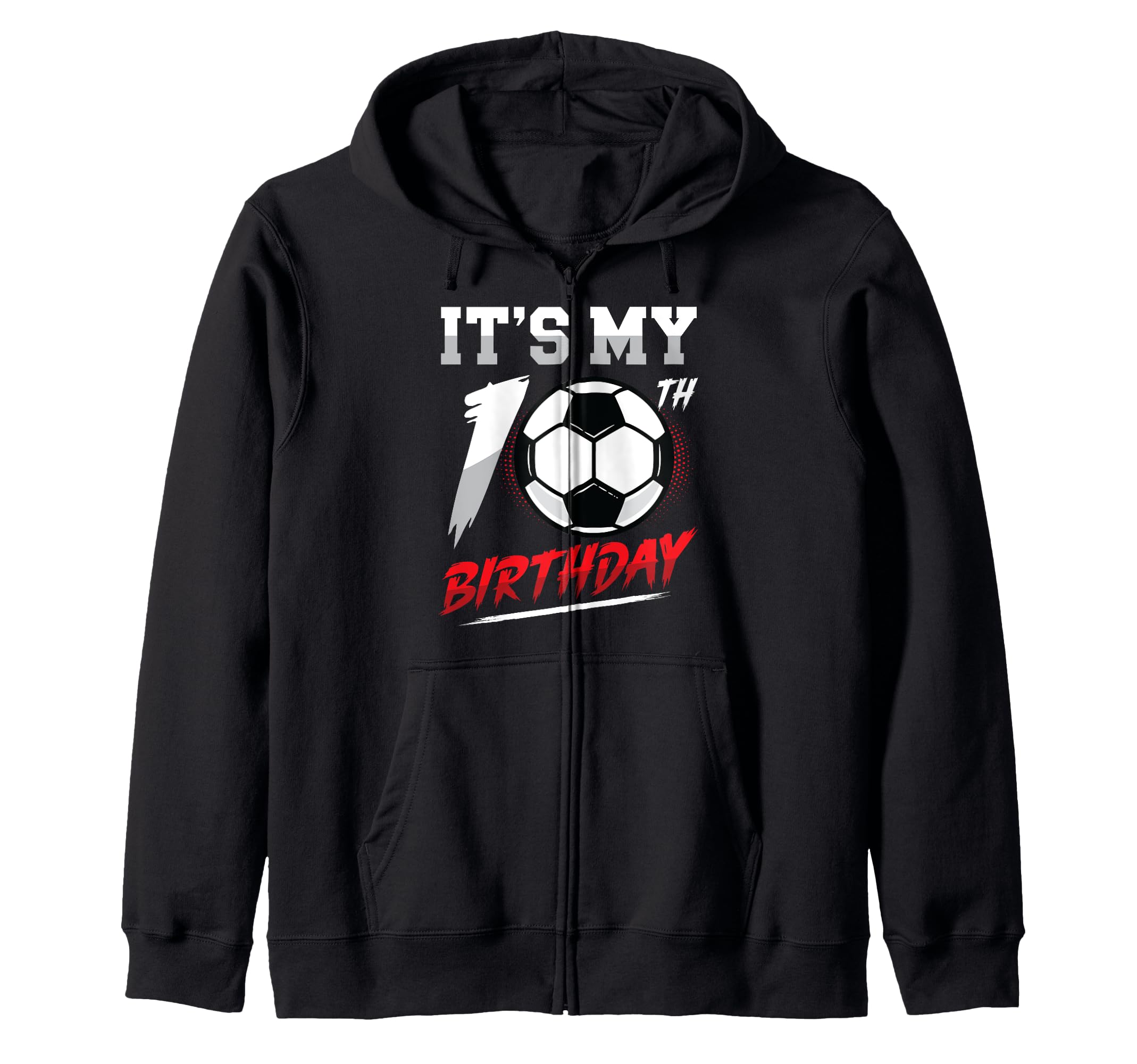 10Th Birthday Soccer Birthday Party T-Shirt - Graphic Print for Adults - T-Shirt, Sweatshirt, Hoodie