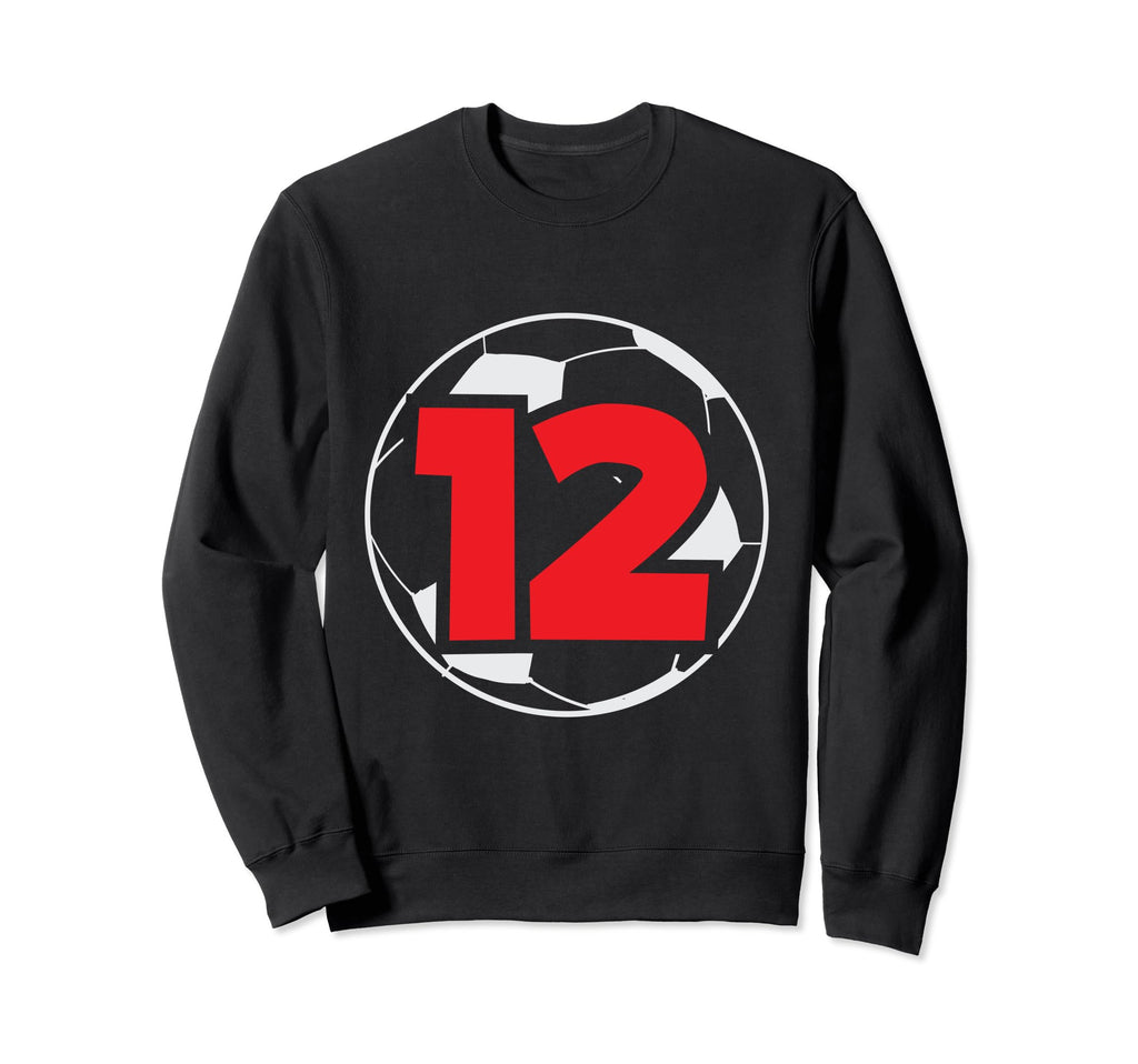 12Th Birthday 12 Years Soccer Sweatshirt - Fun Novelty Design Men Women - T-Shirt, Sweatshirt, Hoodie