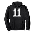 11 Number Eleven Team Sports Matching Hoodie - Novelty Apparel Unisex - T-Shirt, Sweatshirt, Hoodie