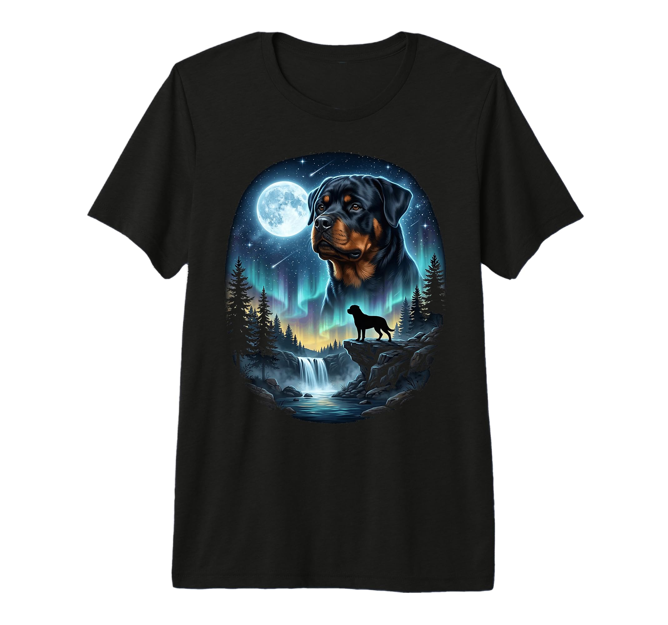 Rottweiler Howling Moon Rottweiler Mom Dad T-Shirt - Trendy Graphic Unisex - T-Shirt, Sweatshirt, Hoodie