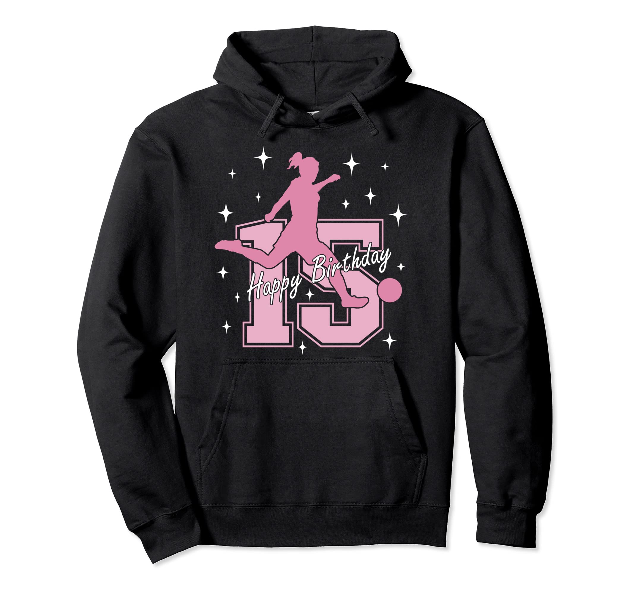 15Th Birthday Soccer Playing Hoodie - Aesthetic Graphic Men Women - T-Shirt, Sweatshirt, Hoodie