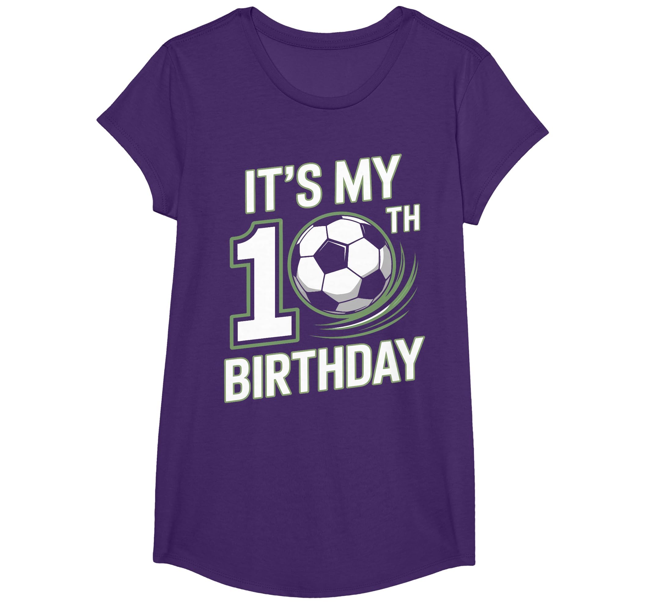 10Th Birthday Kicking Off Soccer Year T-Shirt - Aesthetic Graphic Men Women - T-Shirt, Sweatshirt, Hoodie