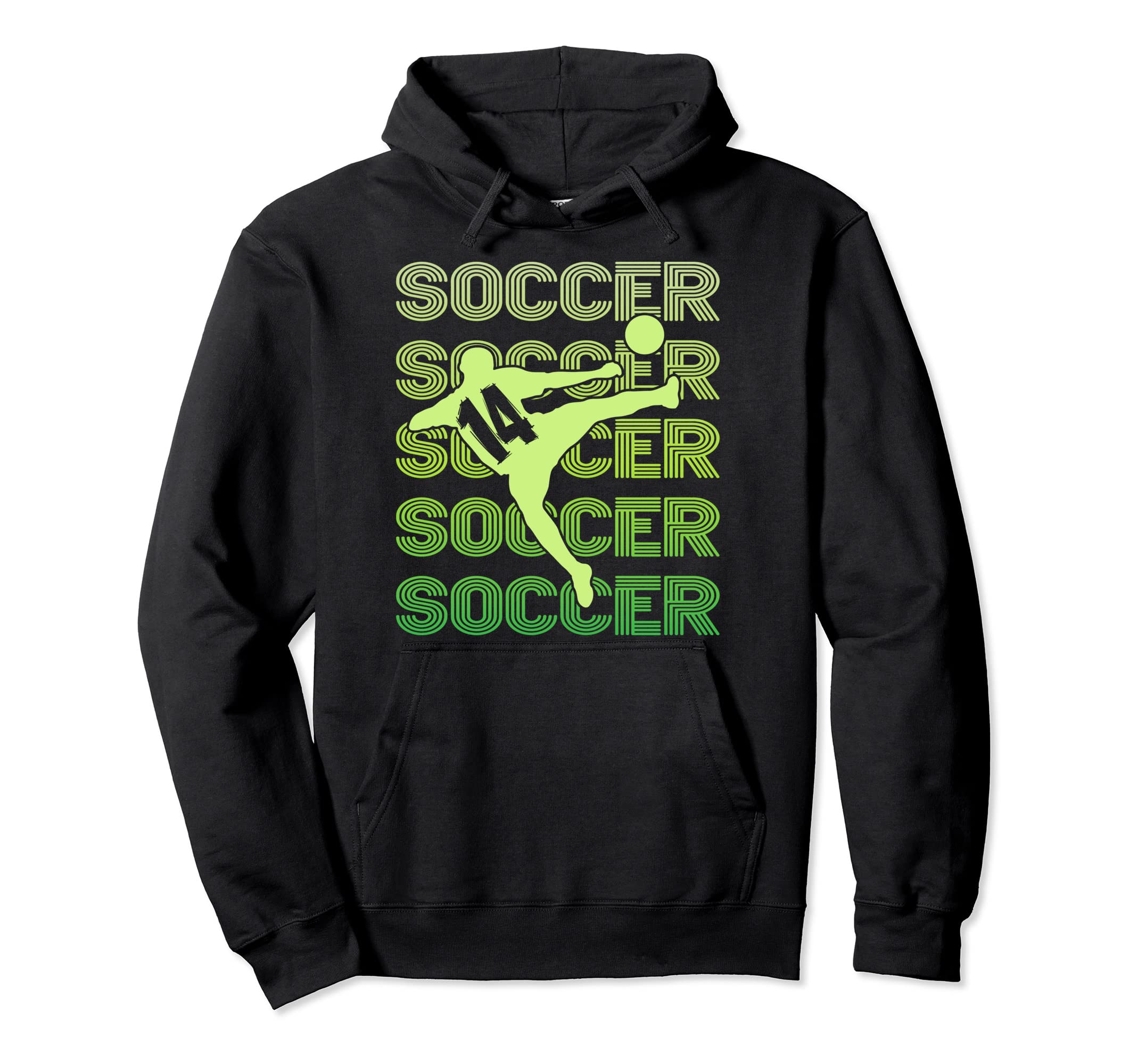 14Th Birthday Soccer 14 Years Old Hoodie - Streetwear Style Men Women - T-Shirt, Sweatshirt, Hoodie