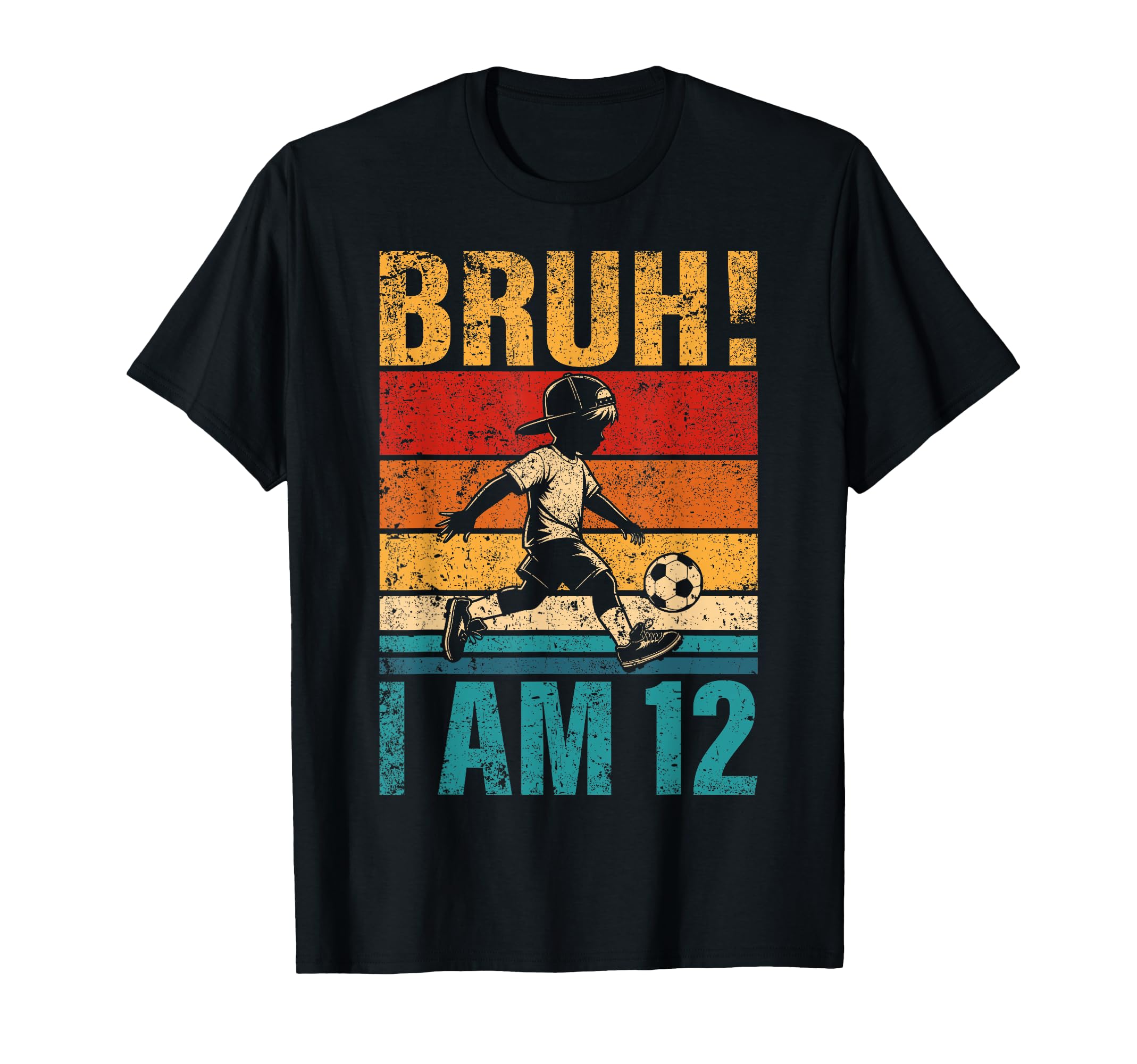 12 Year Old Birthday Soccer Bruh T-Shirt - Fun Novelty Design for Adults - T-Shirt, Sweatshirt, Hoodie