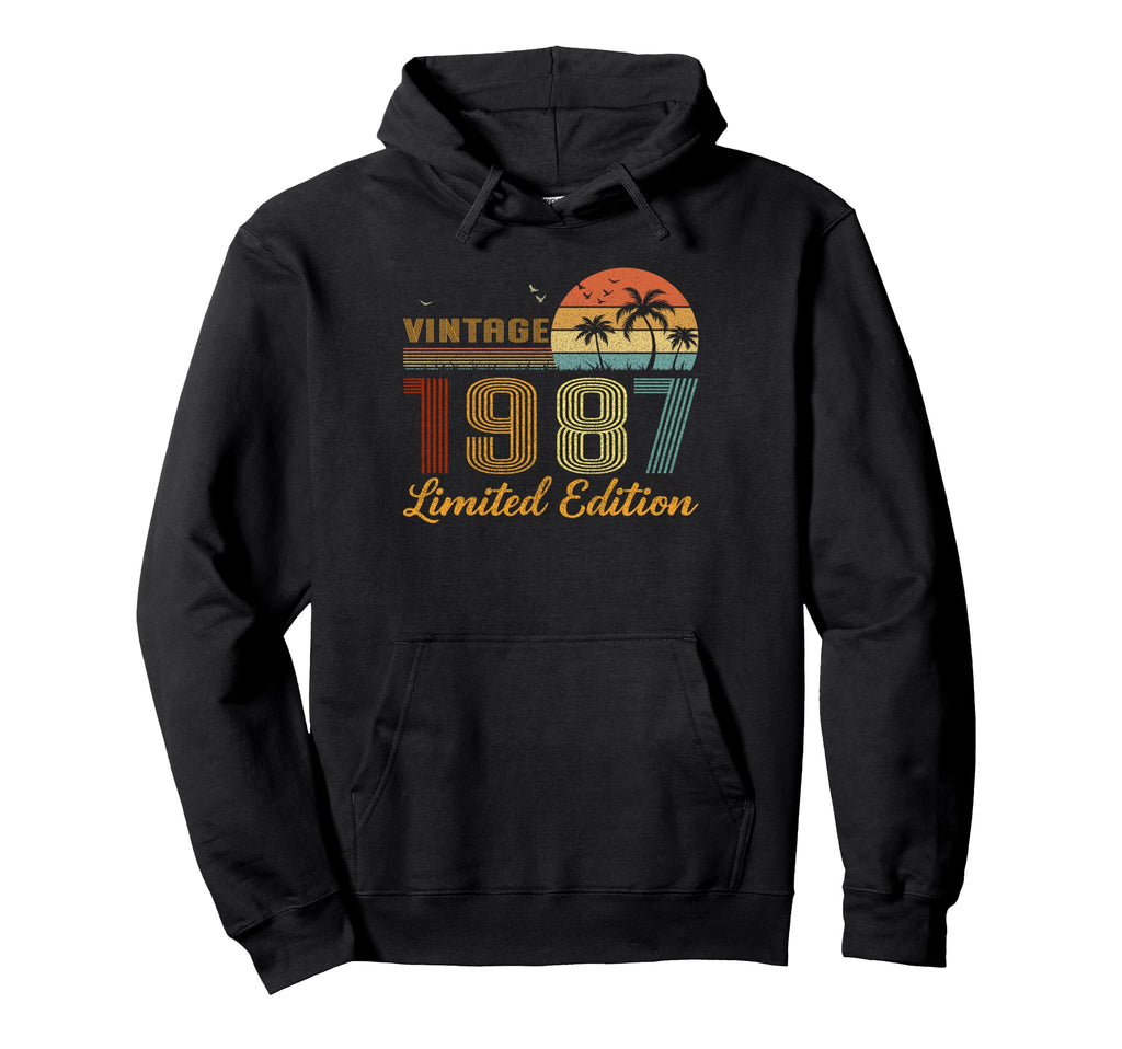1987 1987 Birthday Hoodie - Minimalist Print for Adults - T-Shirt, Sweatshirt, Hoodie