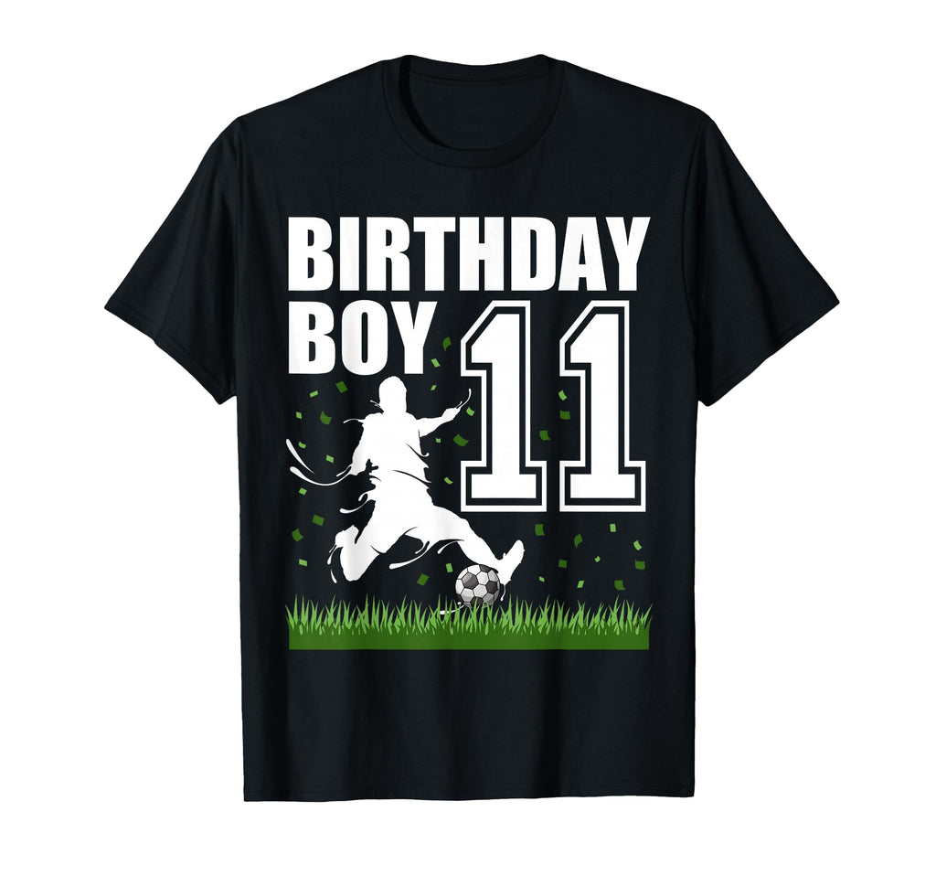 11 Year Old Soccer Birthday Party T-Shirt - Casual Everyday Wear Men Women - T-Shirt, Sweatshirt, Hoodie