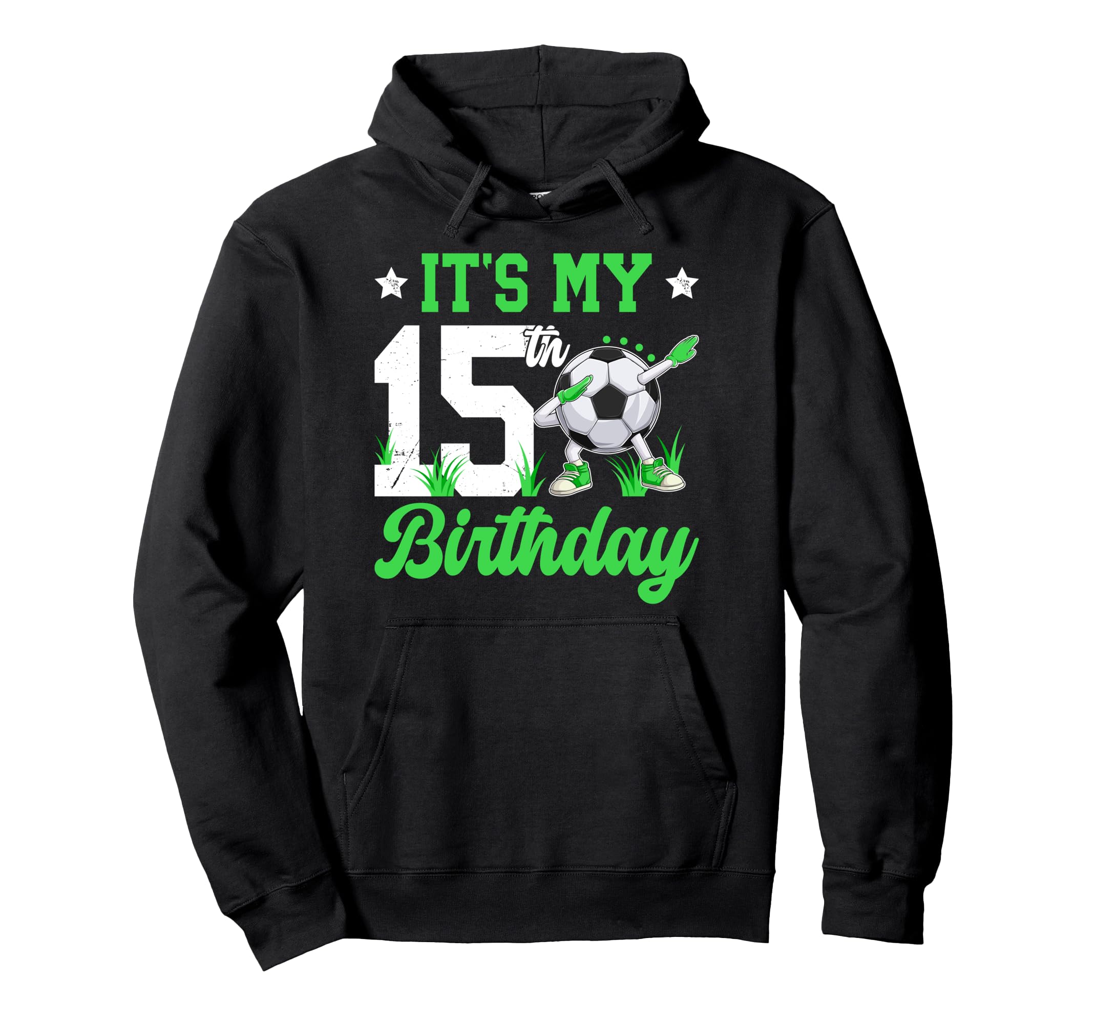 15Th Soccer Birthday Party 15 Year Old Hoodie - Custom Art Print Unisex - T-Shirt, Sweatshirt, Hoodie