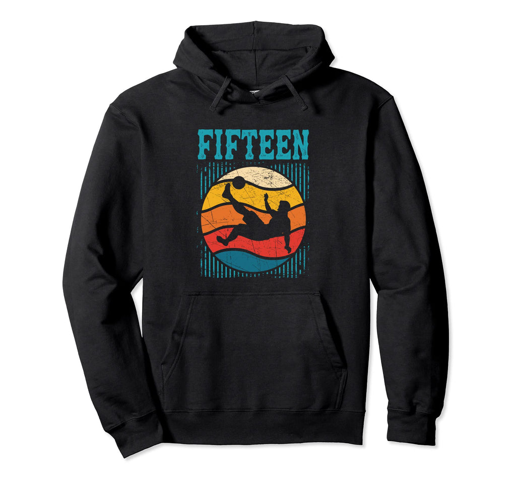 15Th Birthday Soccer 15 Years Old Hoodie - Custom Art Print Unisex - T-Shirt, Sweatshirt, Hoodie