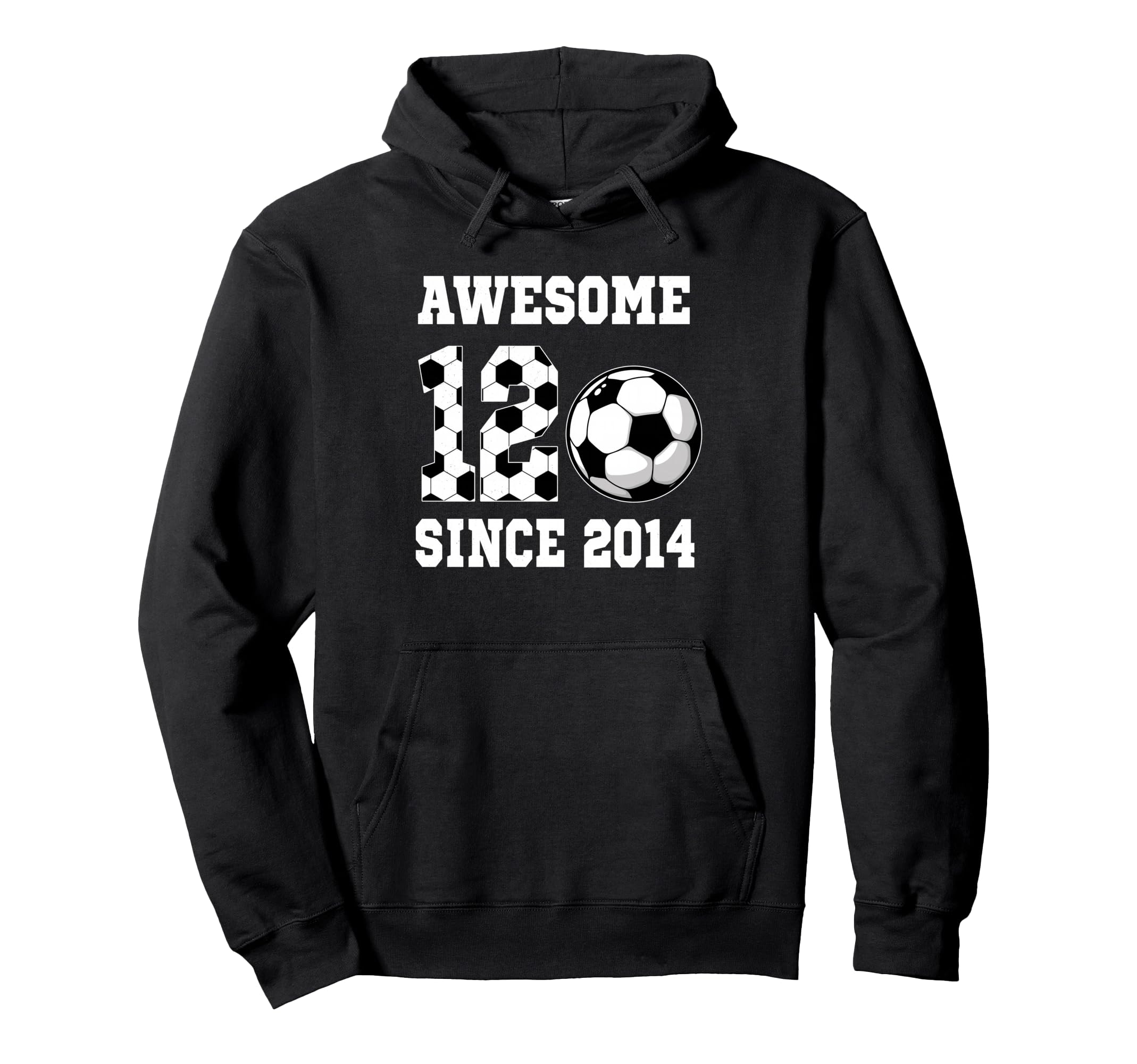 12 Years Old Birthday Soccer Awesome Hoodie - Aesthetic Graphic for Adults - T-Shirt, Sweatshirt, Hoodie