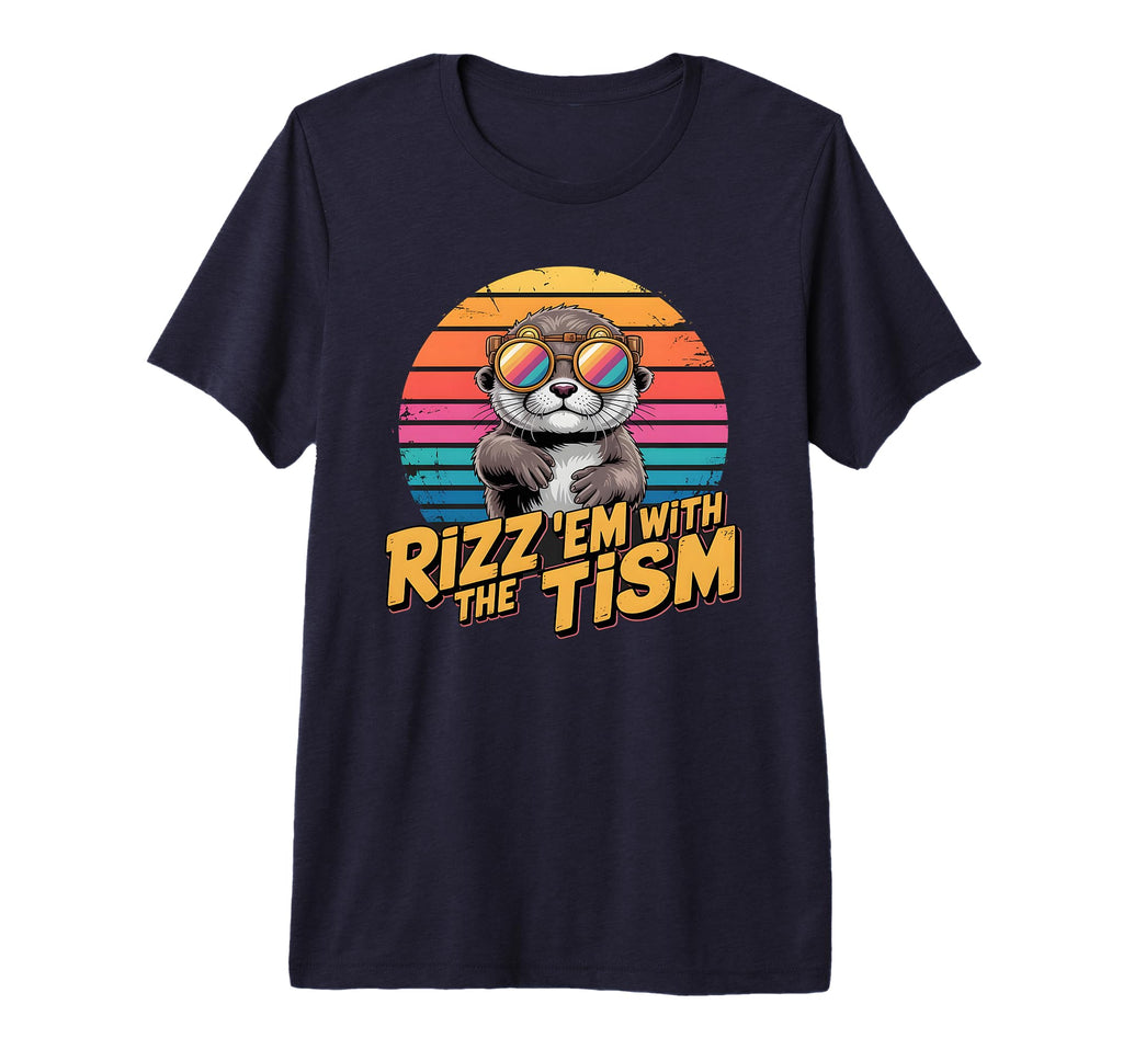 Kawaii Rizz Em Tism Otter Autism Dad Mom T-Shirt - Graphic Print Unisex - T-Shirt, Sweatshirt, Hoodie