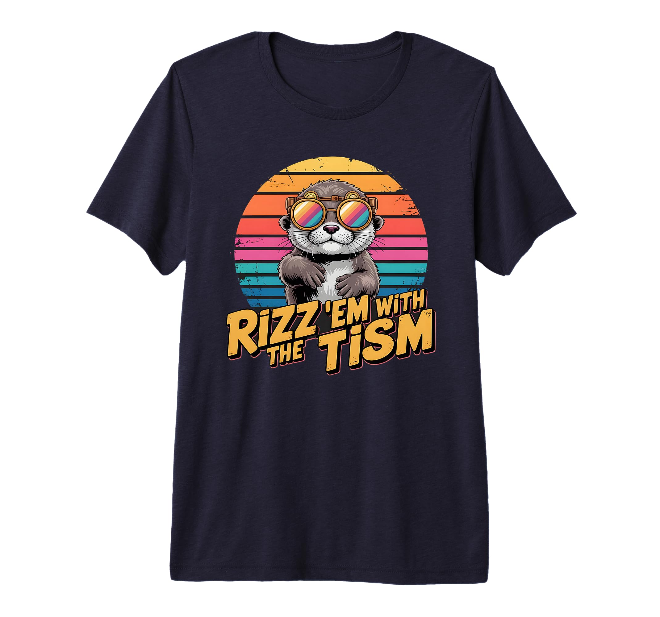 Kawaii Rizz Em Tism Otter Autism Dad Mom T-Shirt - Graphic Print Unisex - T-Shirt, Sweatshirt, Hoodie