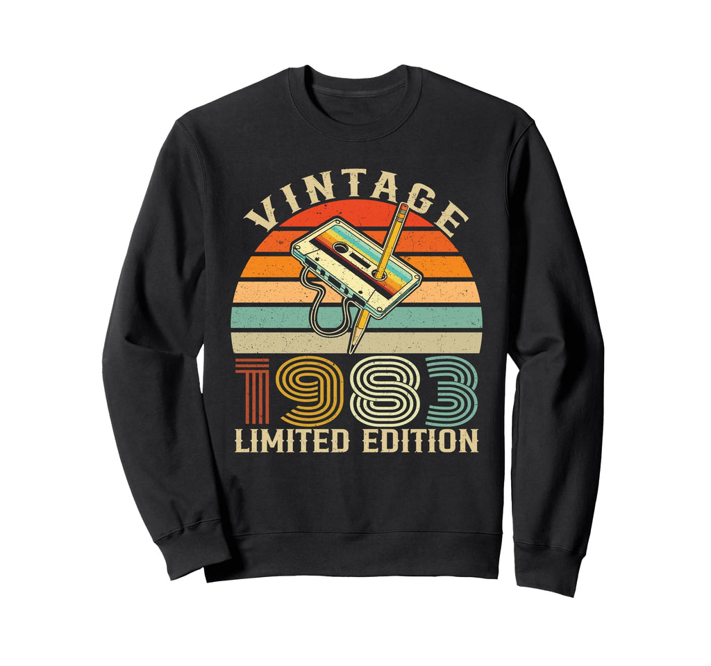 1983 Birthday Cassette Tape Sweatshirt - Casual Everyday Wear Men Women - T-Shirt, Sweatshirt, Hoodie