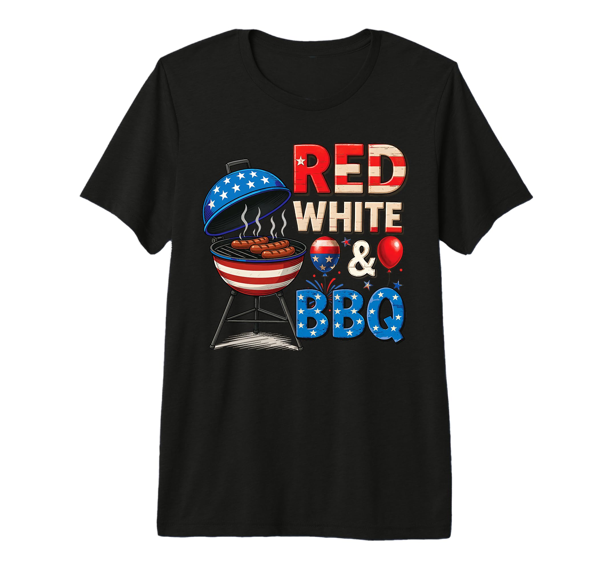 Patriotic Red White And Bbq T-Shirt - Casual Everyday Wear for Adults - T-Shirt, Sweatshirt, Hoodie