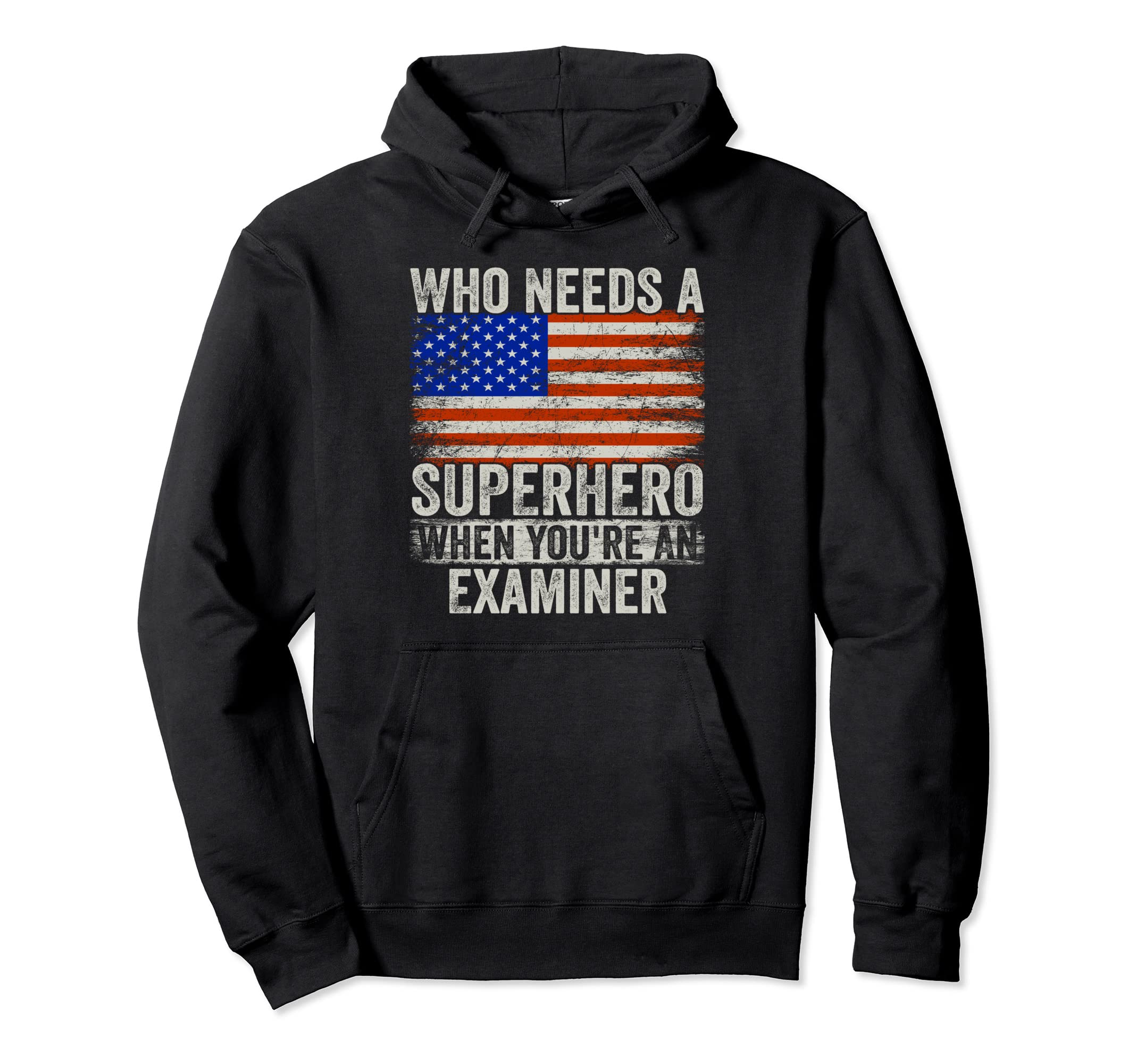 Funny Examiner Superhero Dad Hoodie - Custom Art Print for Adults - T-Shirt, Sweatshirt, Hoodie