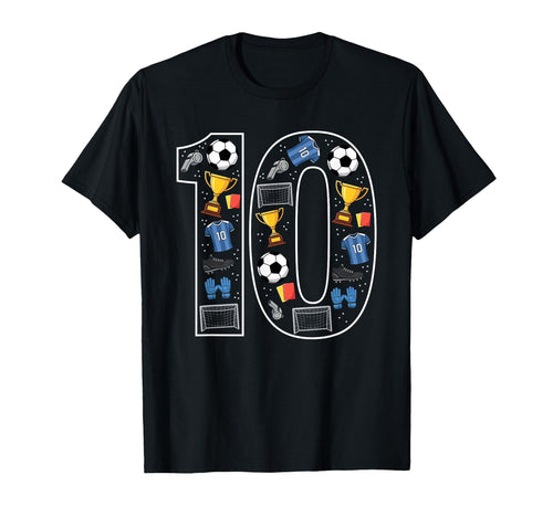 10 Soccer 10Th Birthday T-Shirt - Graphic Print Men Women - T-Shirt, Sweatshirt, Hoodie