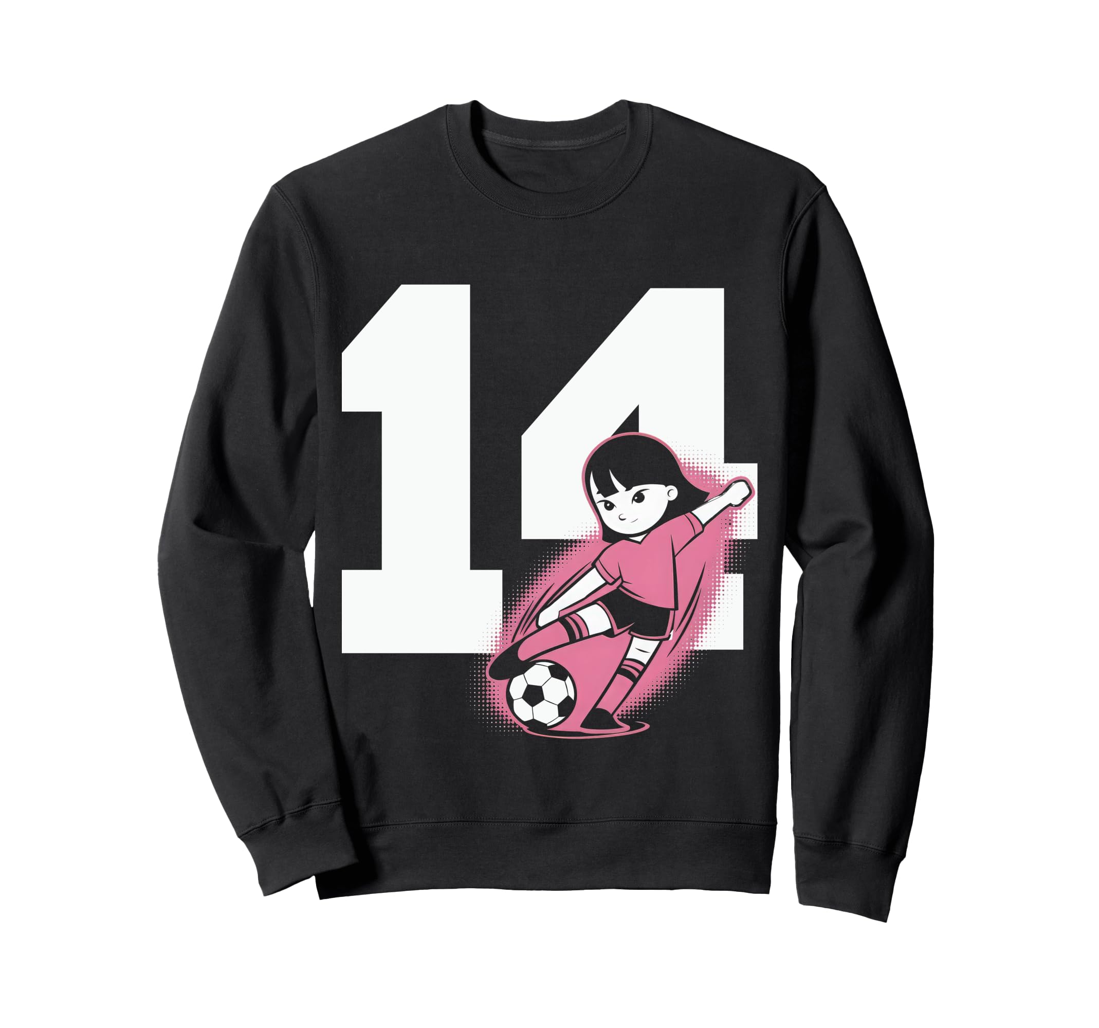 14 Soccer Birthday Gift Soccer Fan Sweatshirt - Aesthetic Graphic Unisex - T-Shirt, Sweatshirt, Hoodie