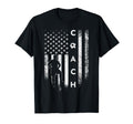 Usa Flag Soccer Coach Football T-Shirt - Casual Everyday Wear Men Women - T-Shirt, Sweatshirt, Hoodie