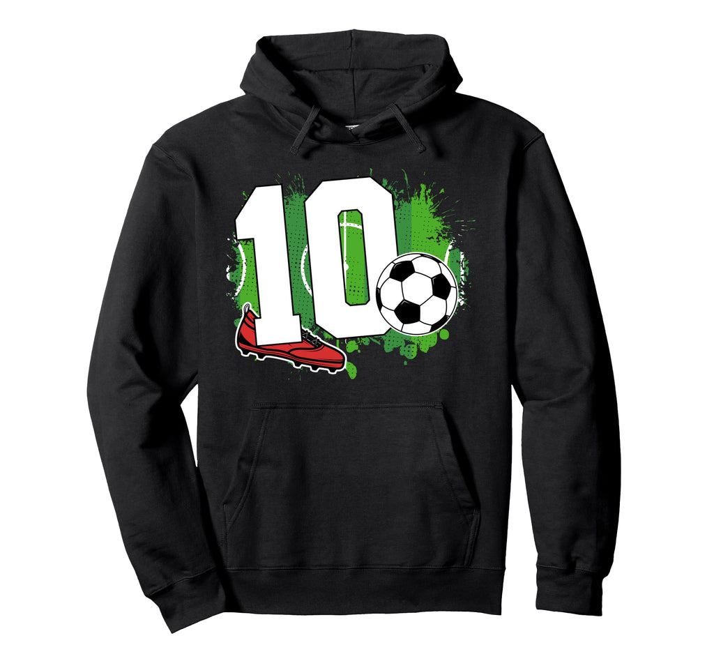 10Th Birthday Soccer 10 Year Old Hoodie - Casual Everyday Wear for Adults - T-Shirt, Sweatshirt, Hoodie
