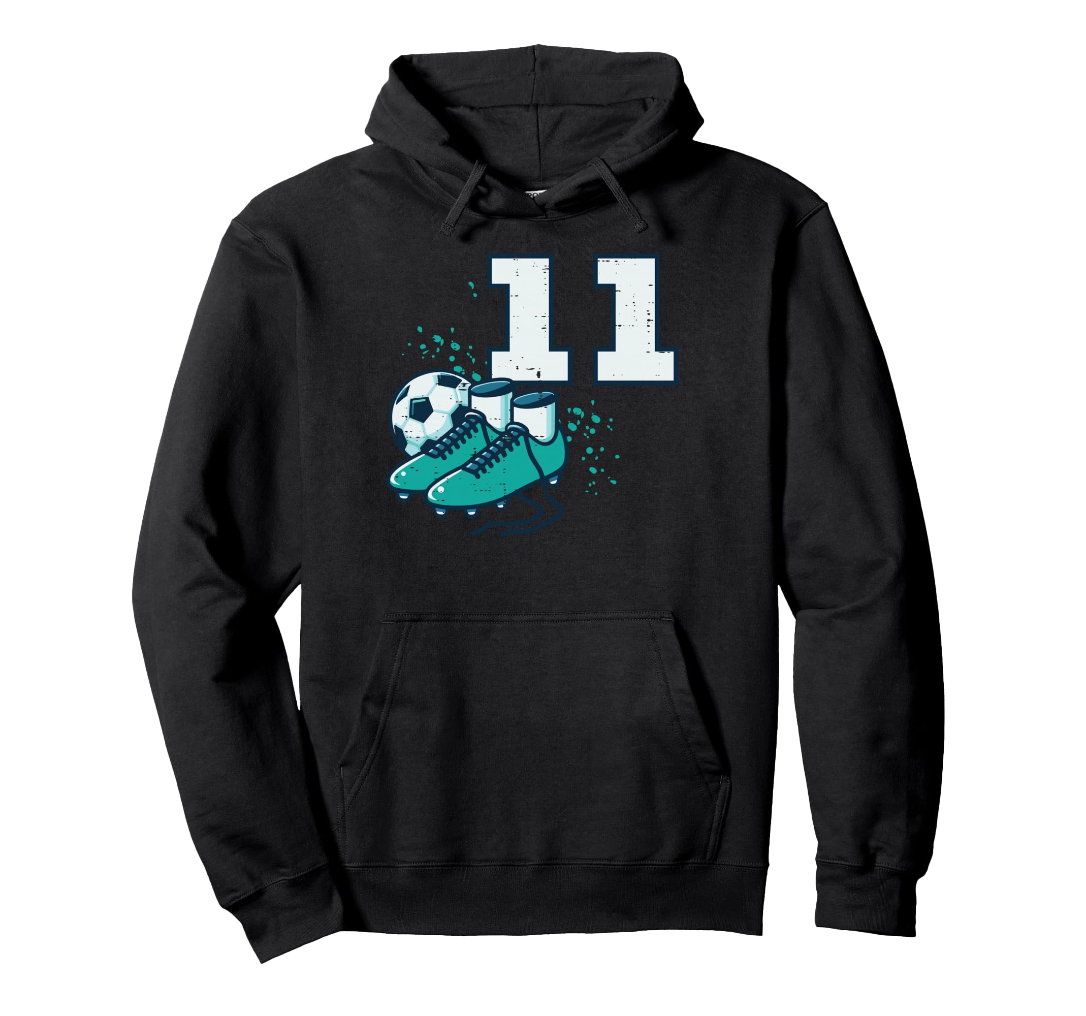 11Th Birthday Soccer Ball Shoes Football Hoodie - Unique Graphic Men Women - T-Shirt, Sweatshirt, Hoodie