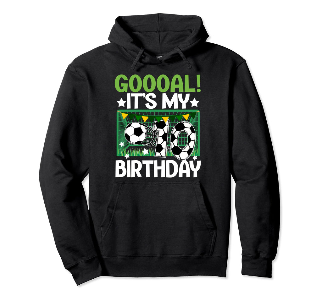 10Th Birthday Party Soccer Ten Year Old Hoodie - Graphic Print Men Women - T-Shirt, Sweatshirt, Hoodie