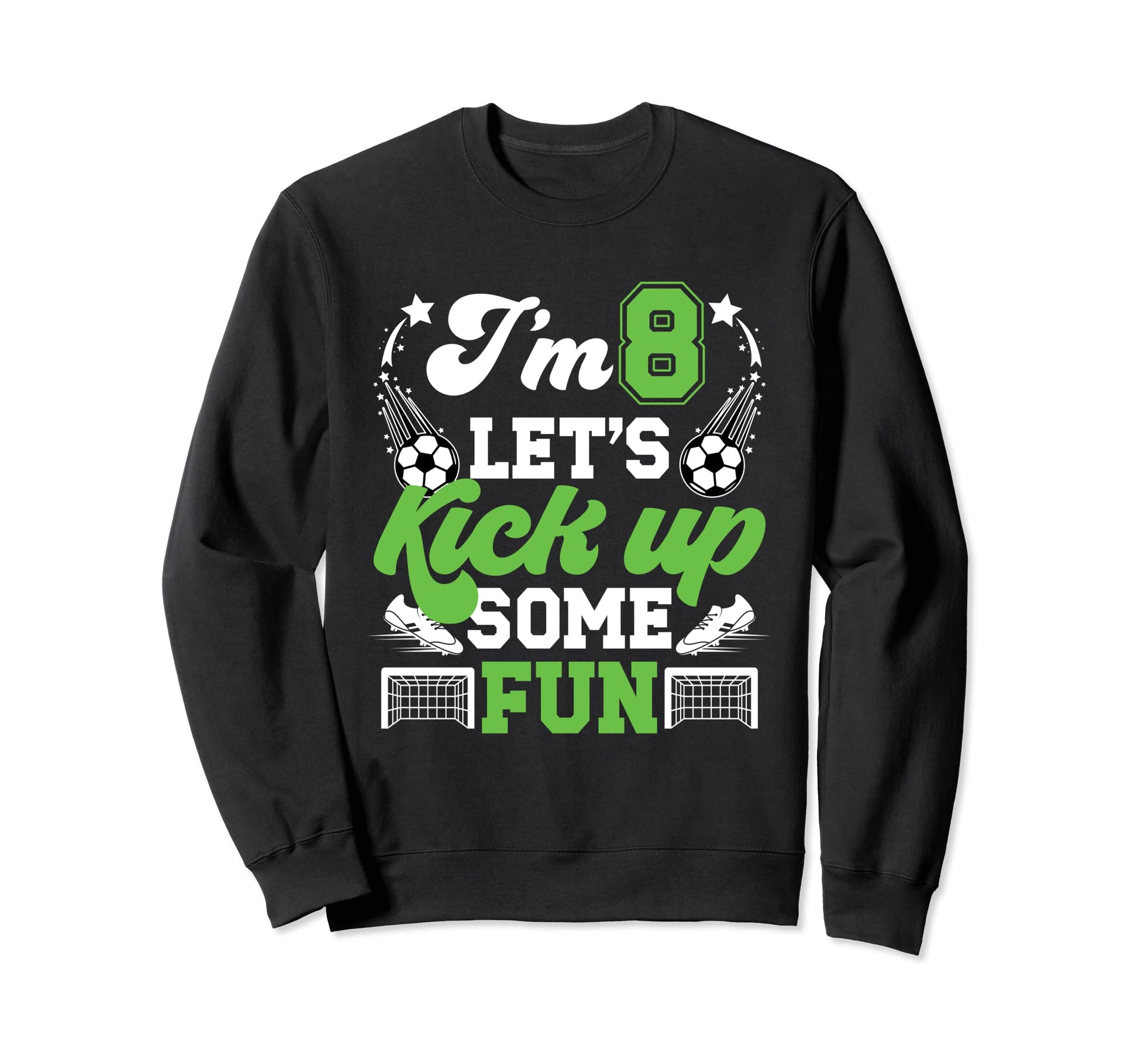 8Th Birthday Soccer Eight Year Sweatshirt - Streetwear Style for Adults - T-Shirt, Sweatshirt, Hoodie