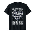 100 Days School Soccer Heart Love 100Th T-Shirt - Custom Art Print Unisex - T-Shirt, Sweatshirt, Hoodie