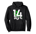 14Th Birthday Soccer Player Football Hoodie - Fun Novelty Design Men Women - T-Shirt, Sweatshirt, Hoodie