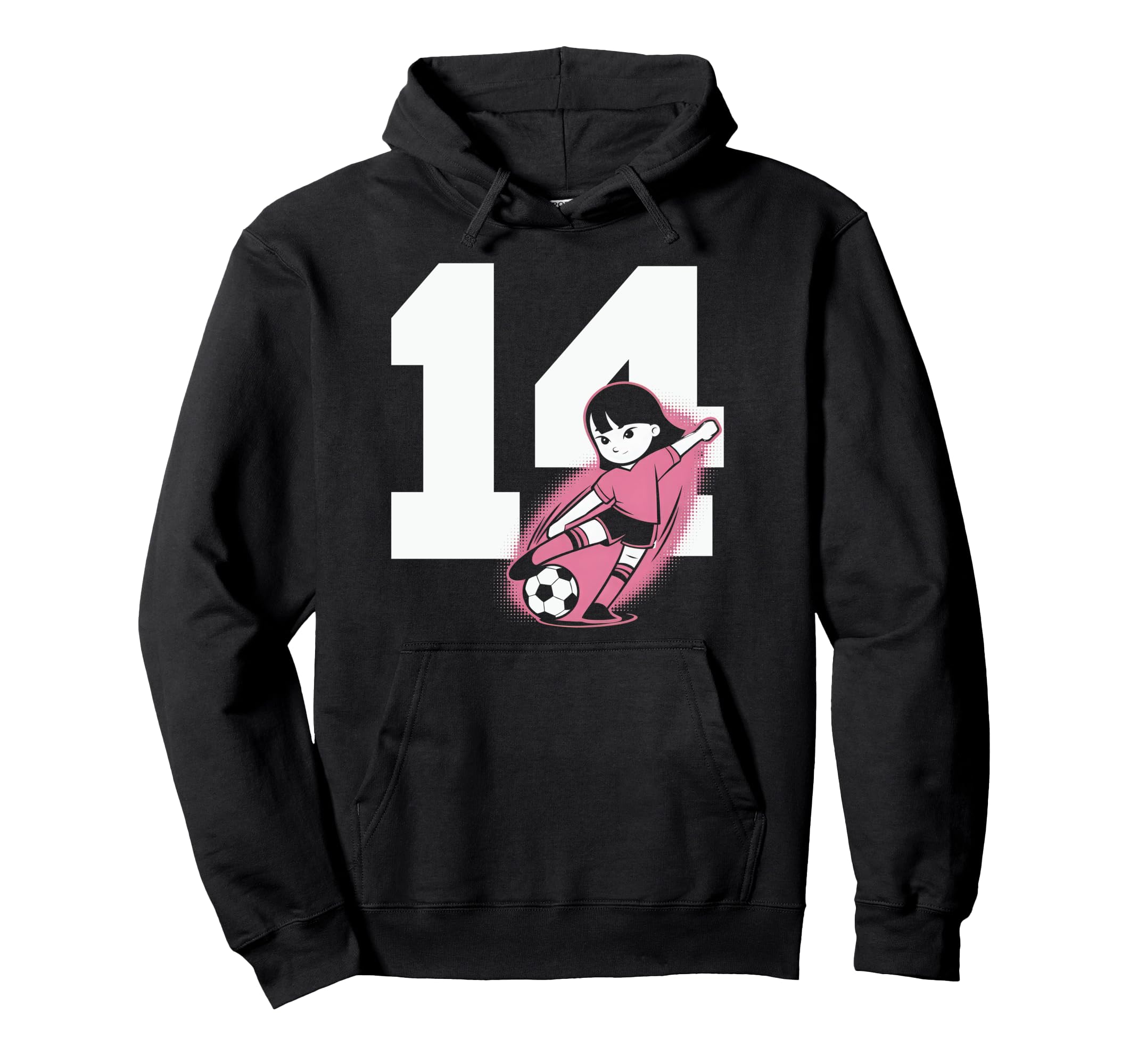 14 Soccer Birthday Gift Soccer Fan Sports Hoodie - Trendy Graphic Unisex - T-Shirt, Sweatshirt, Hoodie
