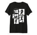 18Th Birthday Soccer Player Football T-Shirt - Minimalist Print Men Women - T-Shirt, Sweatshirt, Hoodie