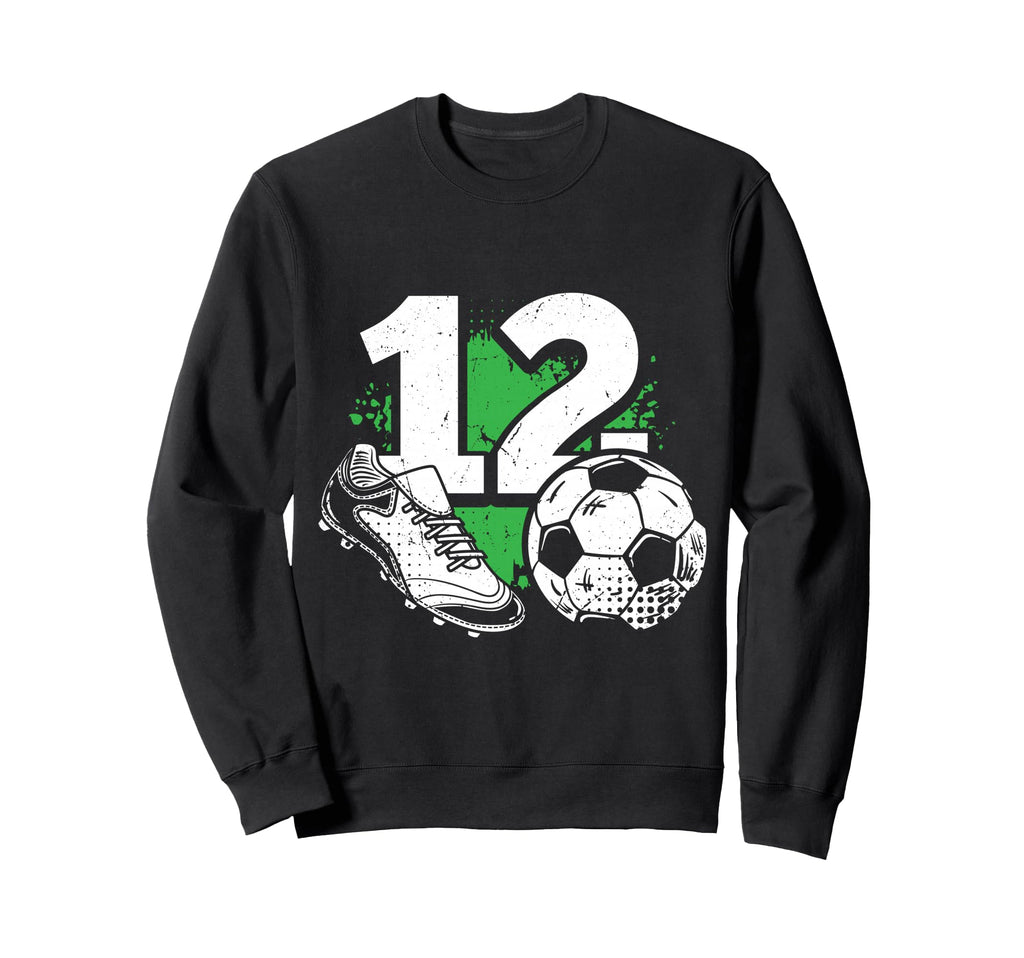 12Th Birthday Soccer Player Sweatshirt - Minimalist Print for Adults - T-Shirt, Sweatshirt, Hoodie