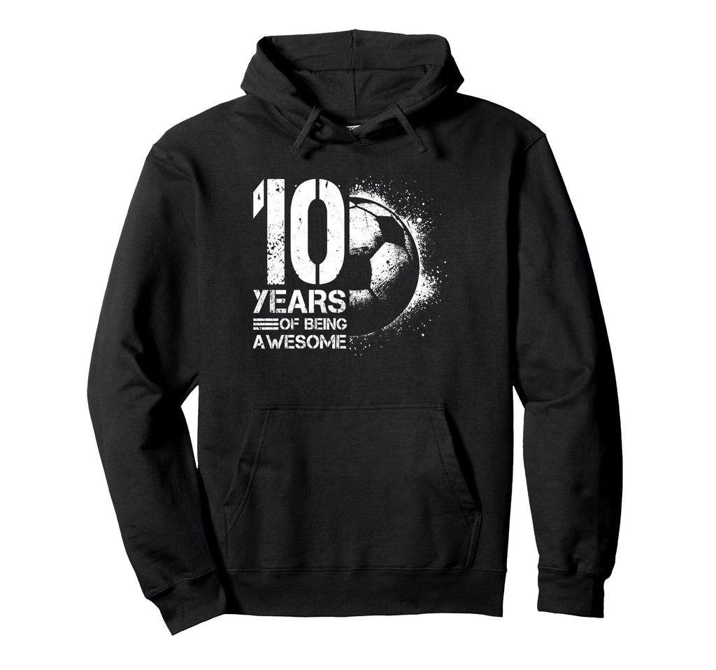 10Th Birthday Soccer Player Football 10 Hoodie - Aesthetic Graphic Unisex - T-Shirt, Sweatshirt, Hoodie