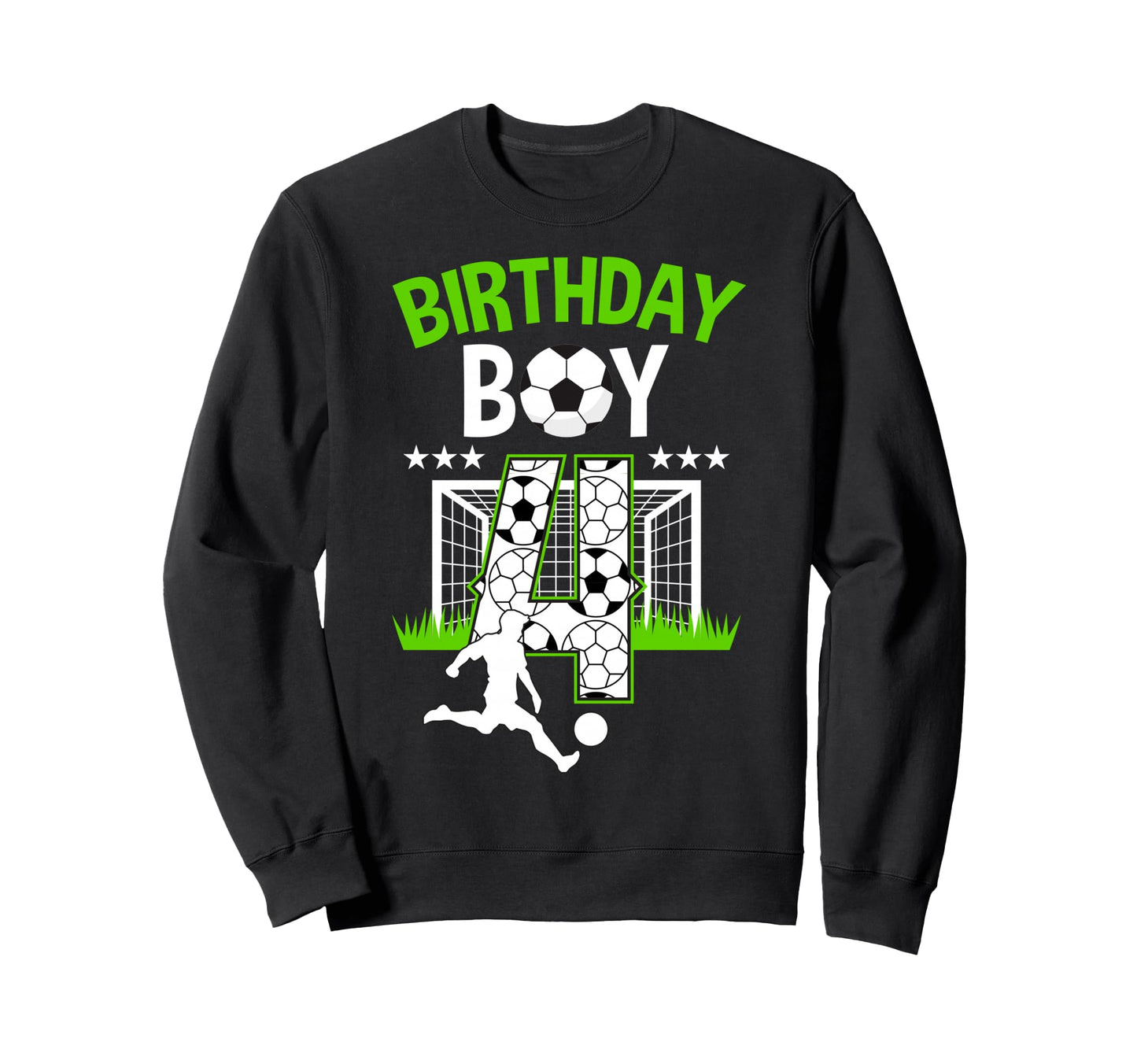 Birthday Soccer 4 Year Old Who Loves Sweatshirt - Streetwear Style Unisex - T-Shirt, Sweatshirt, Hoodie