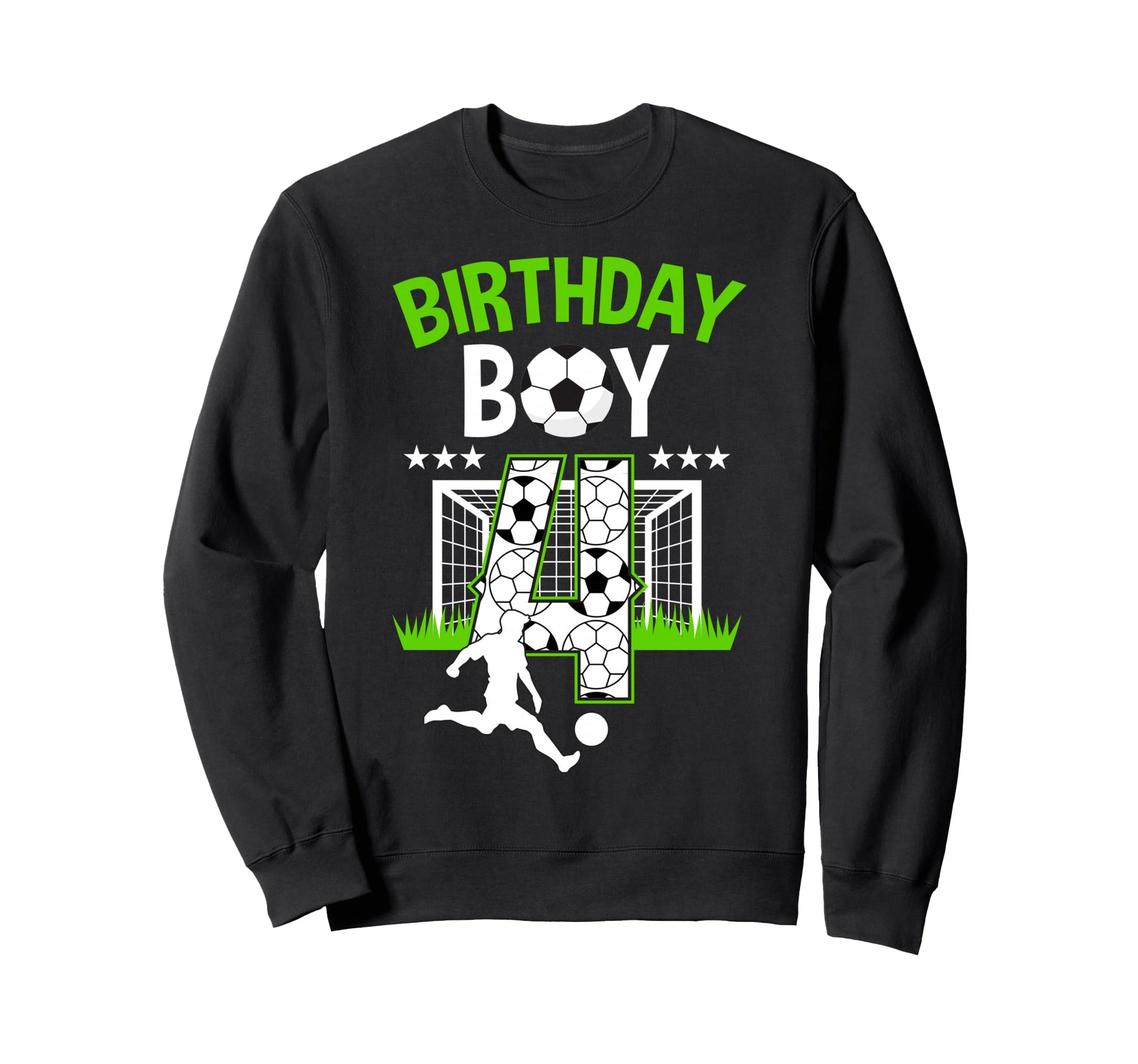 Birthday Soccer 4 Year Old Who Loves Sweatshirt - Streetwear Style Unisex - T-Shirt, Sweatshirt, Hoodie