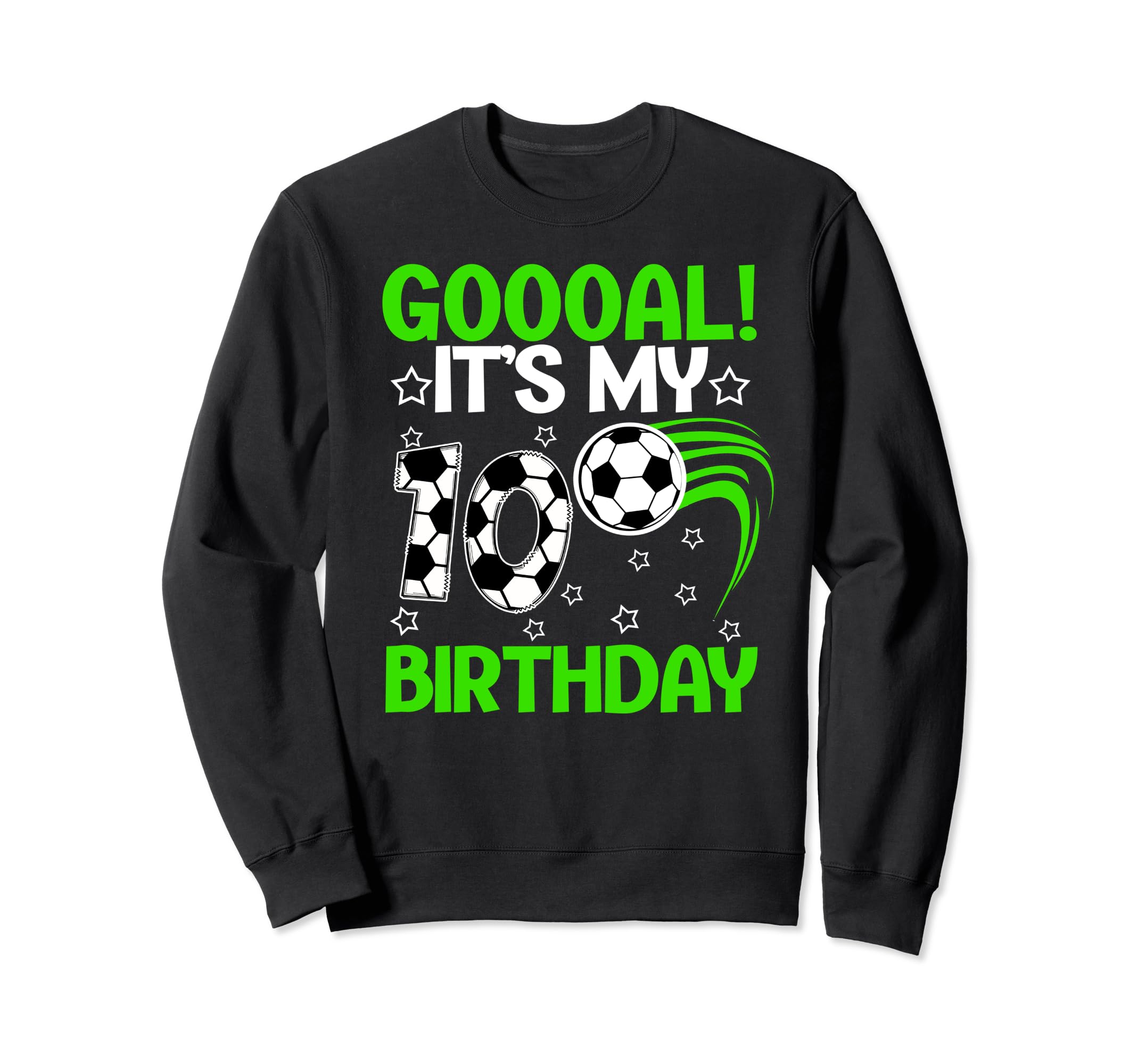 10Th Birthday Party Soccer Ten Year Sweatshirt - Graphic Print Men Women - T-Shirt, Sweatshirt, Hoodie
