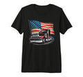 American Flag Trucker Dad Big Rig T-Shirt - Novelty Apparel for Adults - T-Shirt, Sweatshirt, Hoodie
