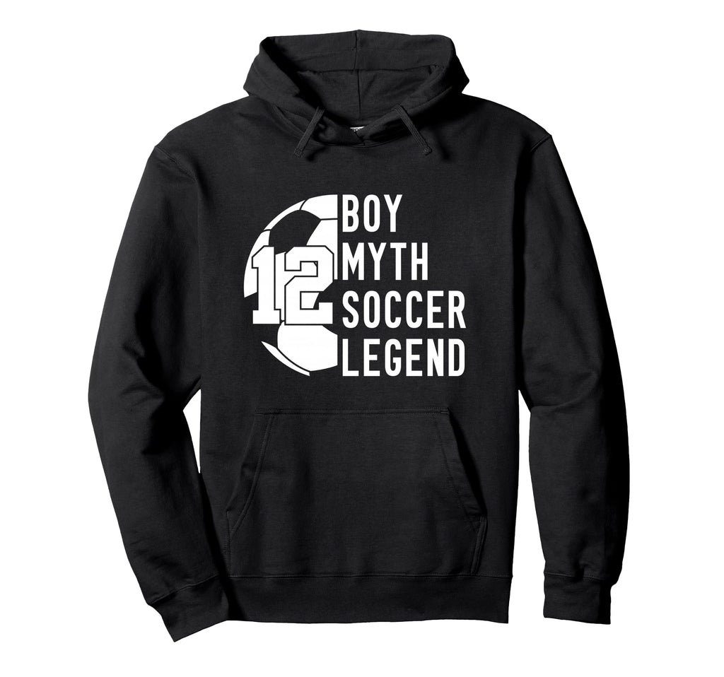 12 Years Myth Soccer Legend 12Th Birthday Hoodie - Graphic Print Men Women - T-Shirt, Sweatshirt, Hoodie