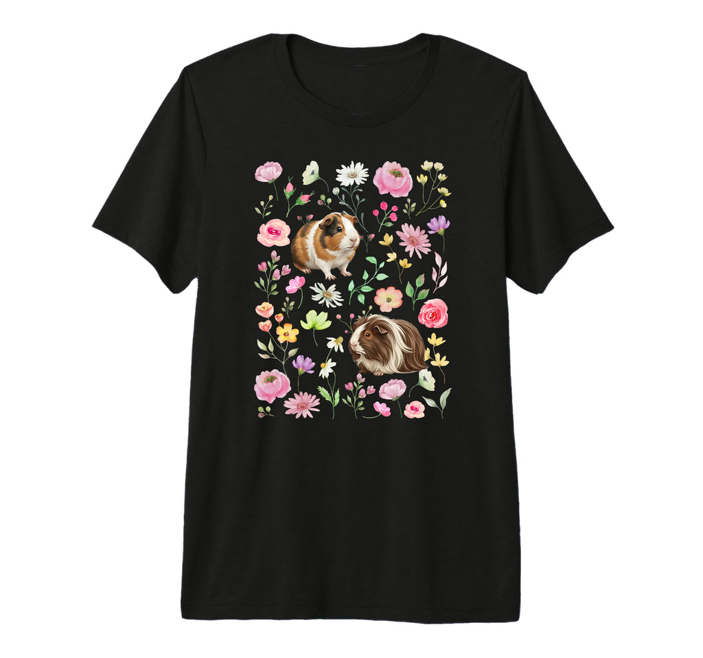 Guinea Pig Owner Flowers Guinea Pig Mom T-Shirt - Trendy Graphic Men Women - T-Shirt, Sweatshirt, Hoodie