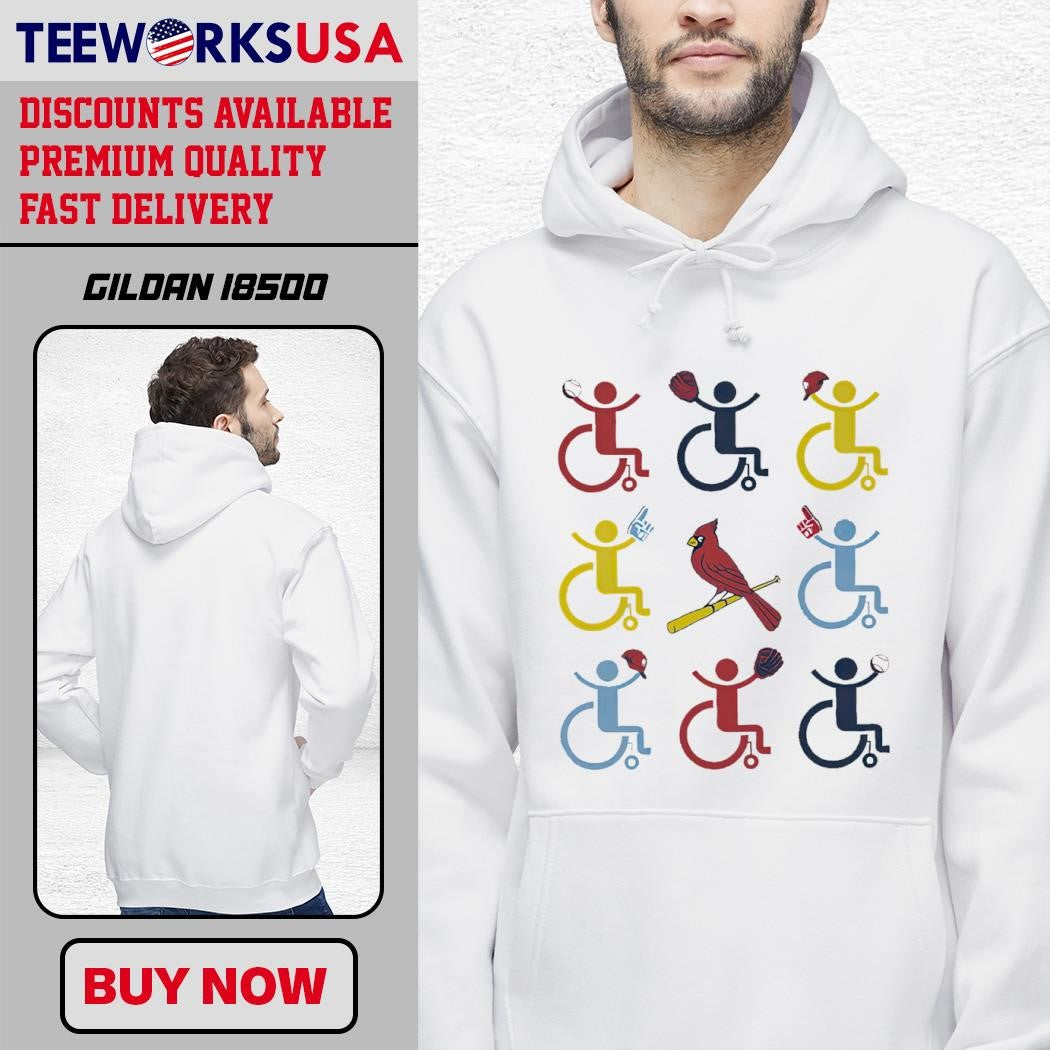 Wheelchair Cardinals Celebrate Disability Night 2024 - Adult & Kids T-Shirts, Sweatshirts & Hoodies apparel design preview 2