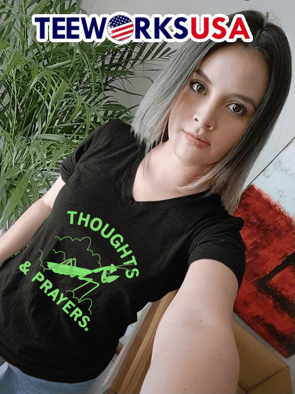 Thoughts and prayers mantis - Adult & Kids T-Shirts, Sweatshirts & Hoodies apparel design preview 7