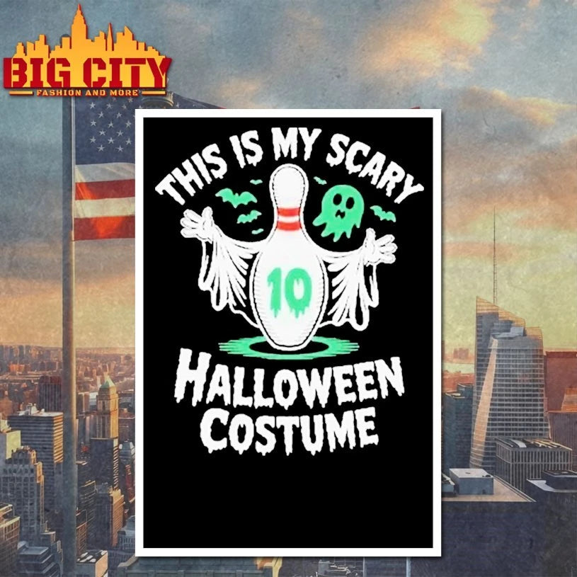 This Is My Scary Halloween Costume Bowling - Adult & Kids T-Shirts, Sweatshirts & Hoodies apparel design preview 4