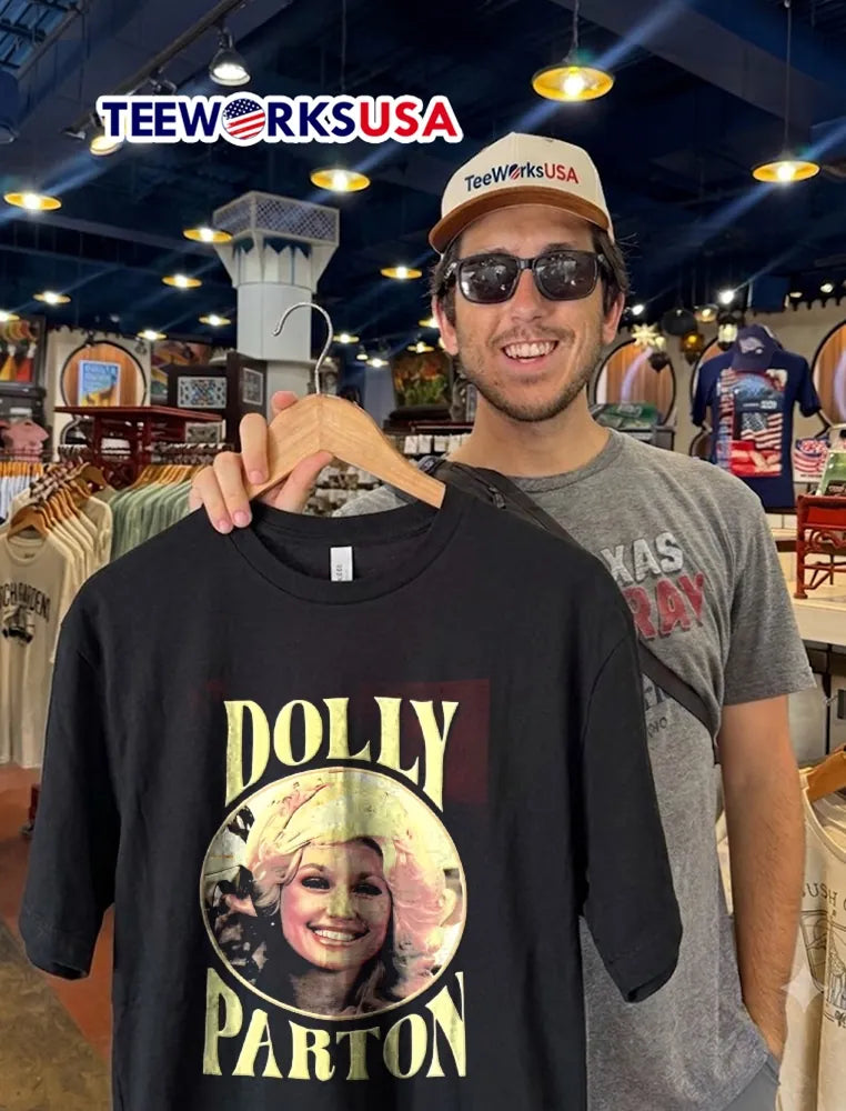 Dolly Parton Vintage Blonde Singer Circle Photo - Adult & Kids T-Shirts, Sweatshirts & Hoodies apparel design preview 2