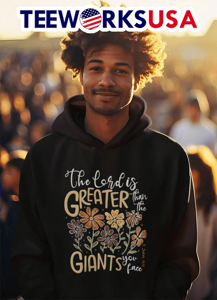 The Lord is greater than giants you face - Adult & Kids T-Shirts, Sweatshirts & Hoodies apparel design preview 3