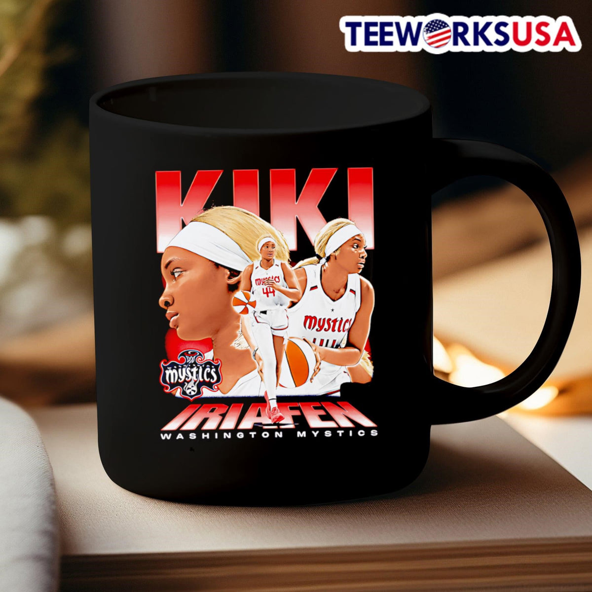 Kiki Iriafen Washington Mystics vintage graphic - Adult & Kids T-Shirts, Sweatshirts & Hoodies apparel design preview 3