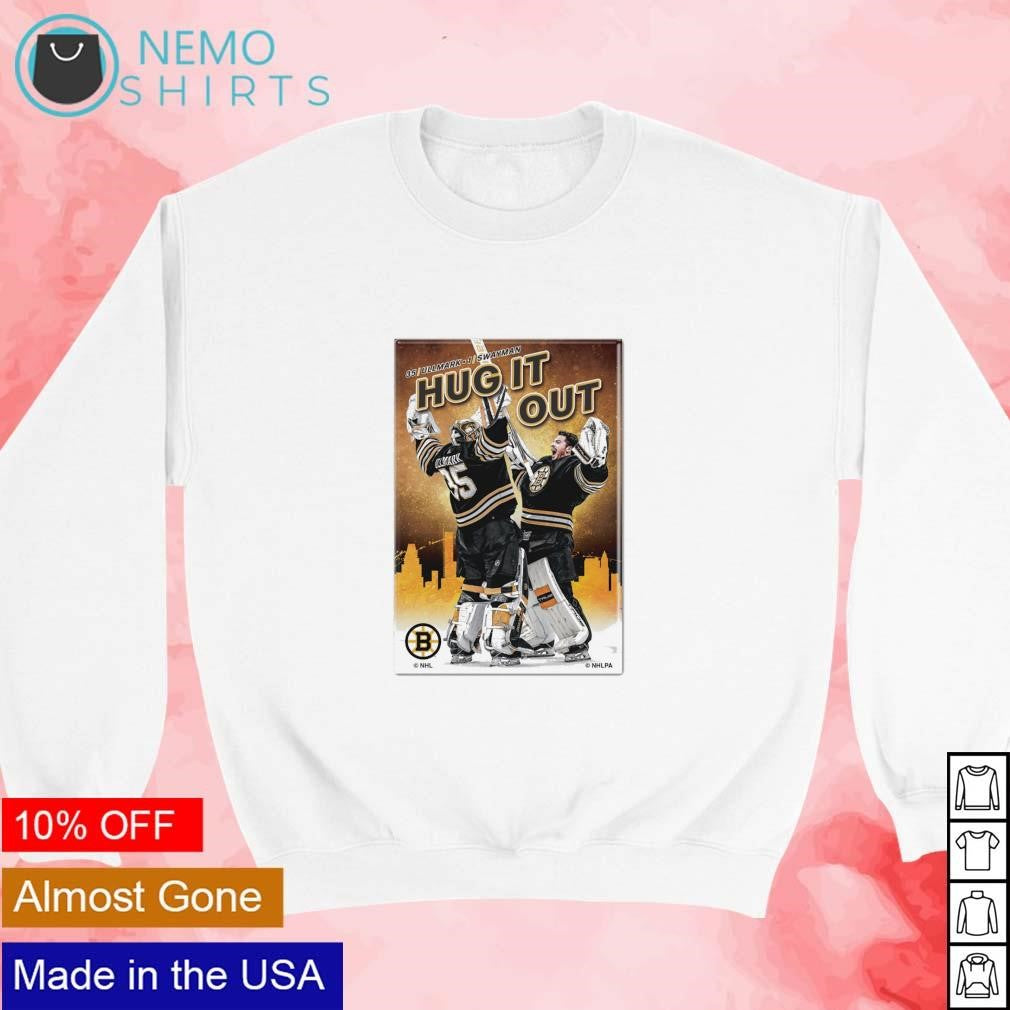Boston Bruins centennial goalies hug it out Ullmark - Adult & Kids T-Shirts, Sweatshirts & Hoodies product image 3
